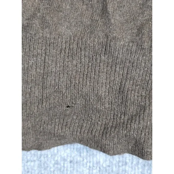 APT 9 Cashmere Cardigan Sweater Womens Medium Brown Argyle Button Front Knit - Picture 11 of 13
